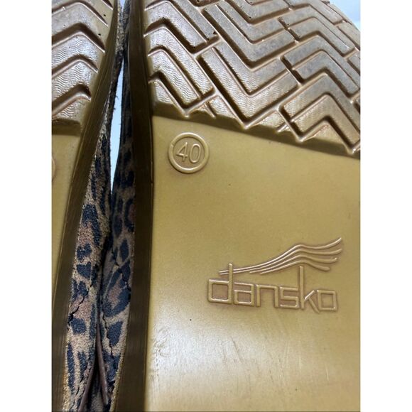 Dansko Leopard Print Clogs in Brown - Picture 15 of 16